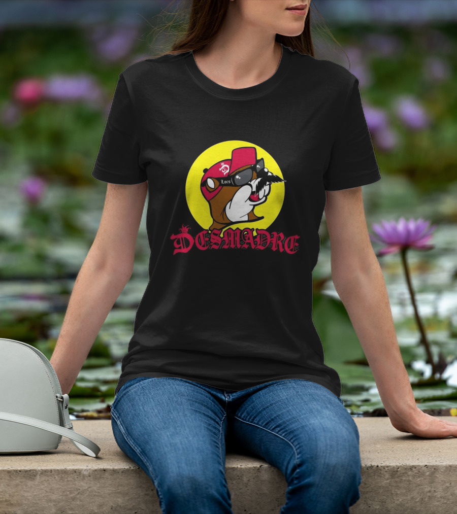Desmadre Locs Moustache Wear My Locs At Night Red Hat Circle T-Shirt