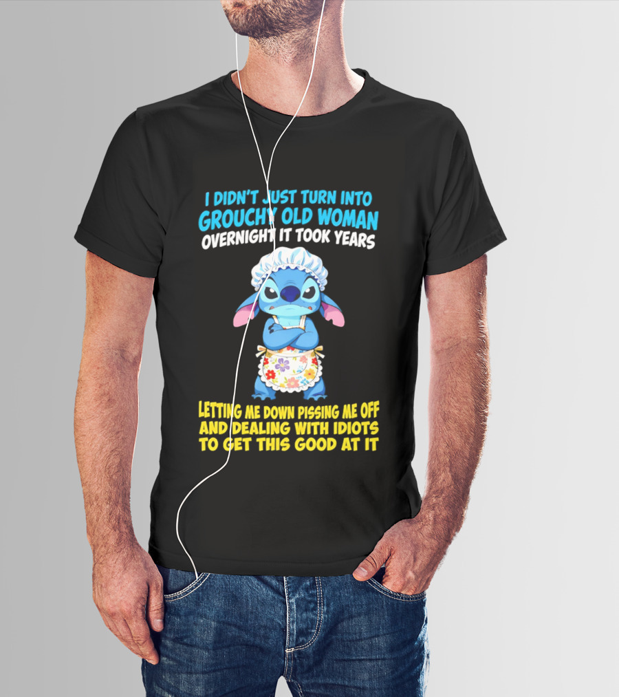 Stitch Housewife Grouchy Old Woman Letting Me Down Pissing Me Off Dealing With Idiots T-Shirt