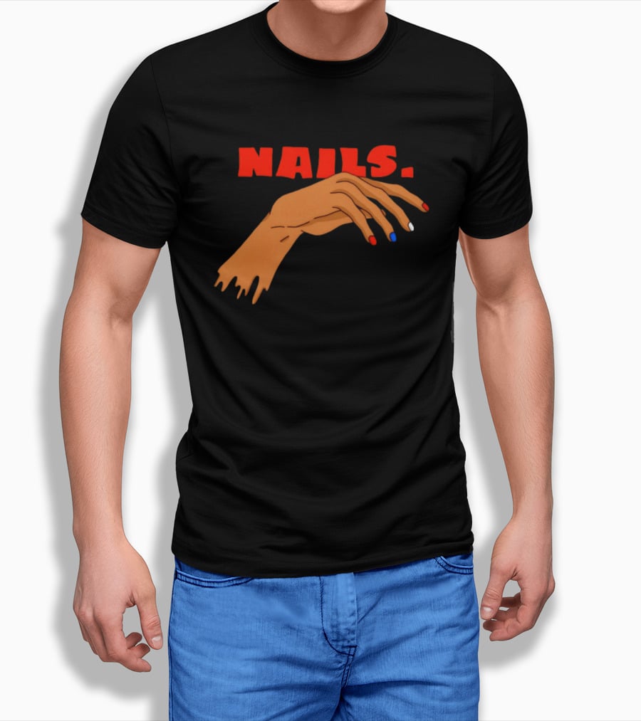 Nails Red Blue White OKC Thunder T-Shirt