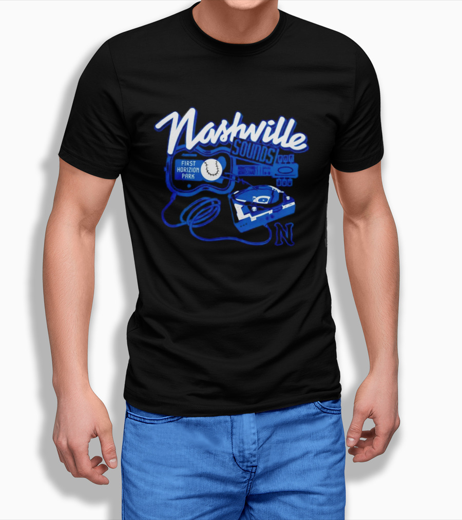 Nashville Sounds First Horizon Park Guitar Music T-Shirt
