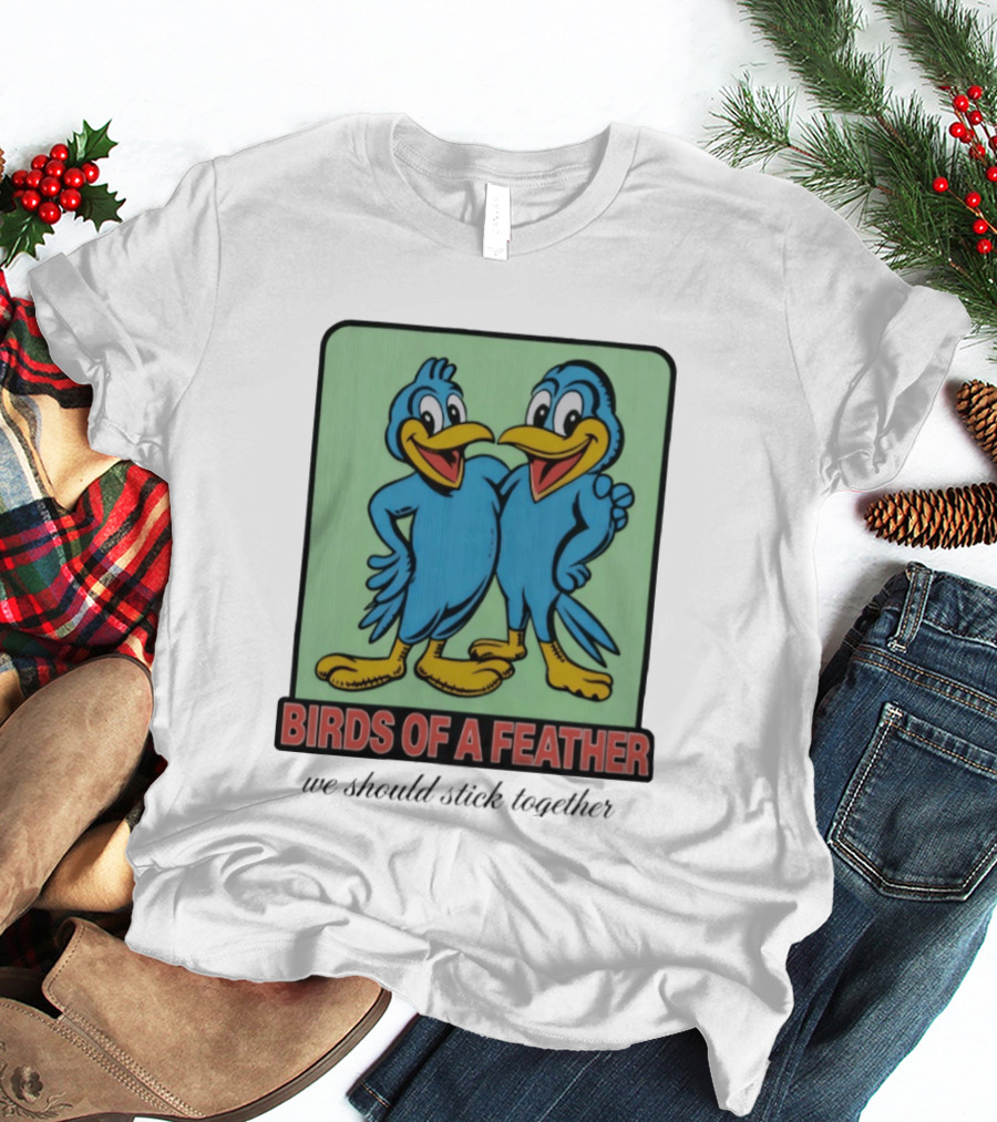 Billie Eilish Birds Of A Feather We Should Stick Together Vintage Cartoon Clothing T-Shirt