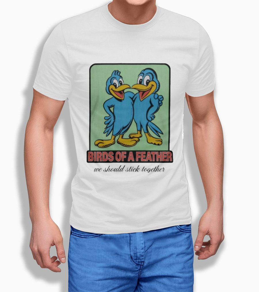 Billie Eilish Birds Of A Feather We Should Stick Together Vintage Cartoon Clothing T-Shirt