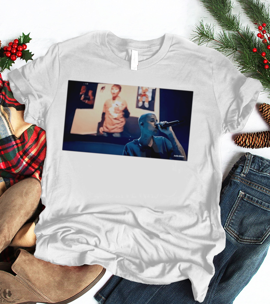 Justin Bieber Coachella Singing Nostalgia With You 2000s Fashion T-Shirt