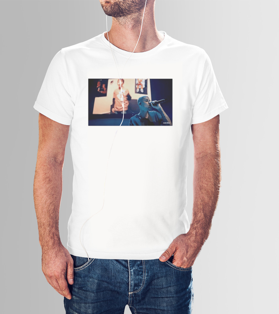 Justin Bieber Coachella Singing Nostalgia With You 2000s Fashion T-Shirt