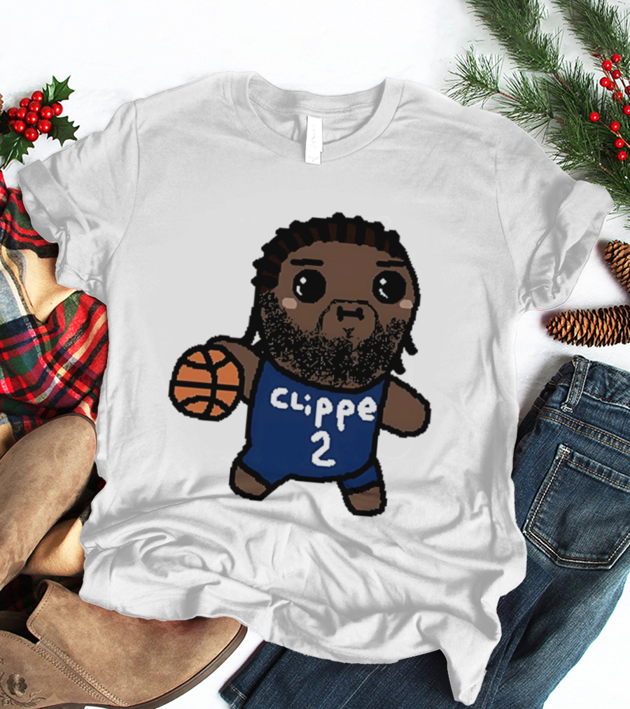 Kawaii Leonard Clipper 2 Los Angeles Cartoon Basketball T-Shirt