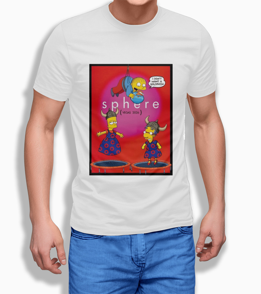 Phish X Simpsons Sphere Vegas 2026 Tour Goldfish Boogie New Springfield T-Shirt