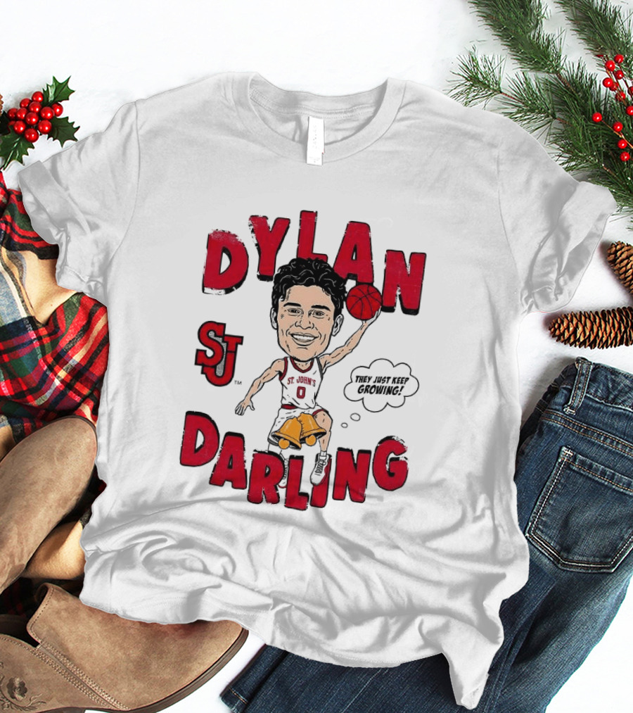 Dylan Darling St J Basketball Keep Growing Player Sketch T-Shirt