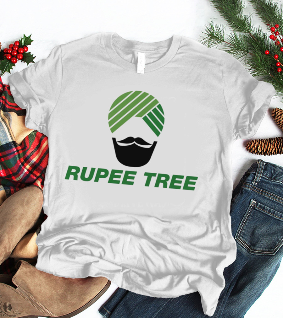 Rupee Tree Turban Beard Icon Indian T-Shirt