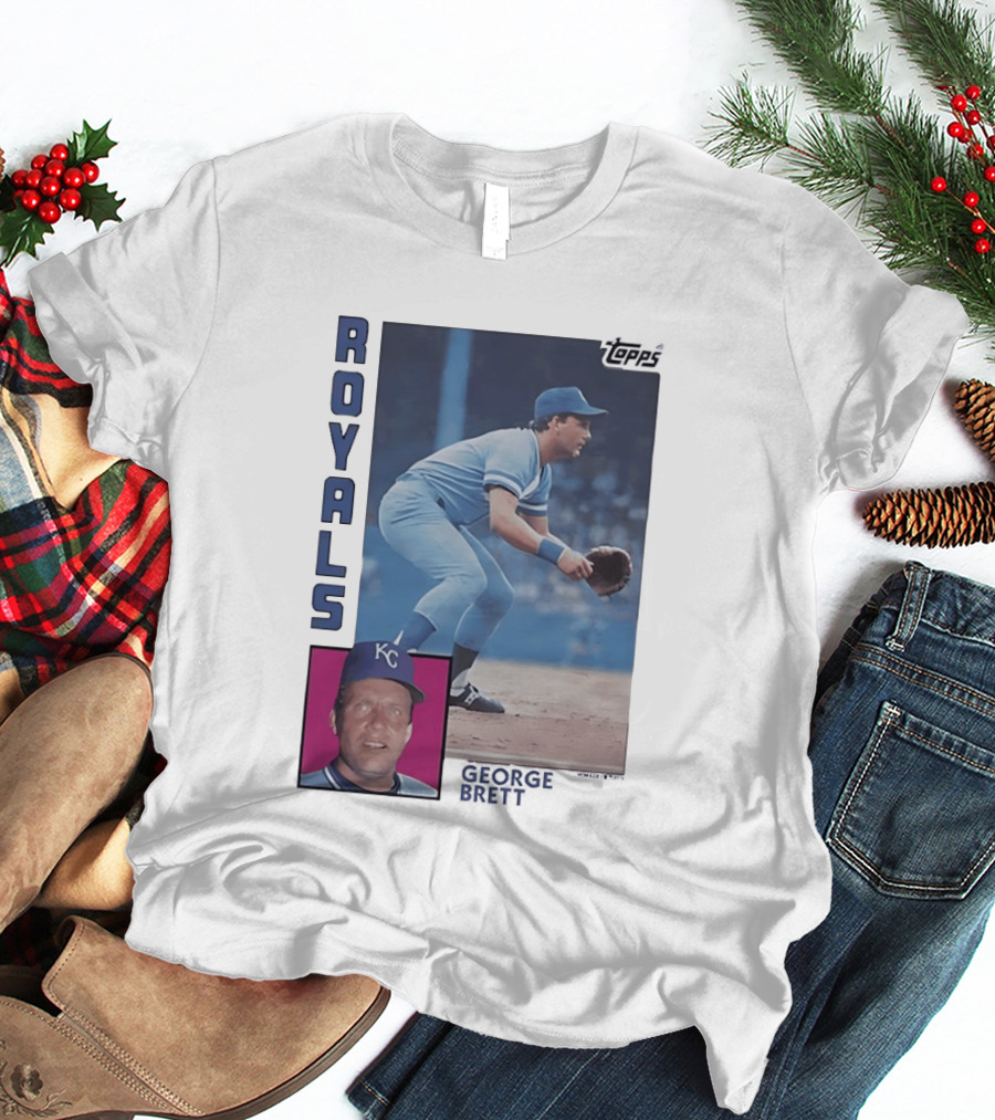 Kansas City Royals George Brett Topps 1984 Baseball Card T-Shirt