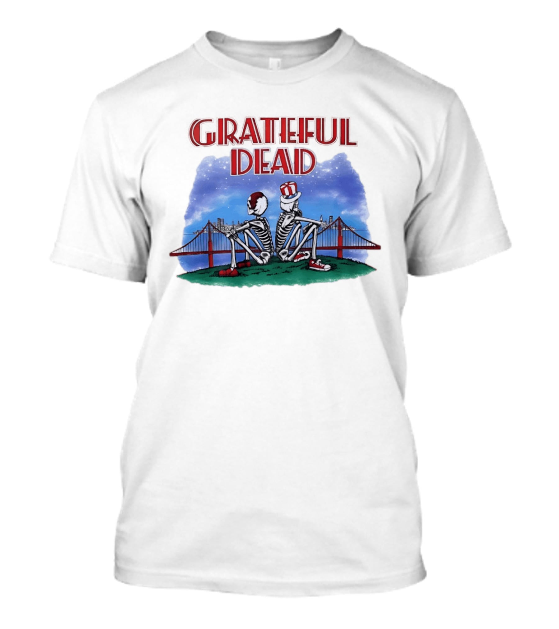 Grateful Dead Skeleton Bridge Scene T-Shirt