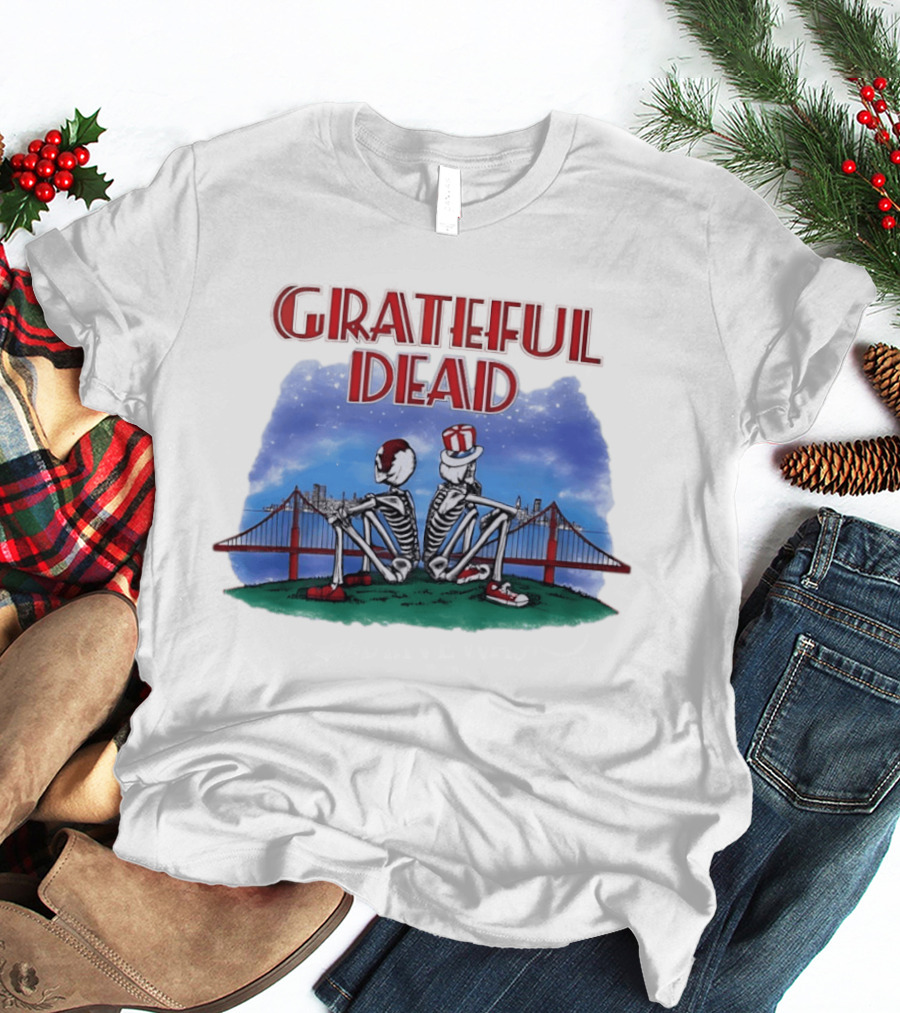Grateful Dead Skeleton Bridge Scene T-Shirt