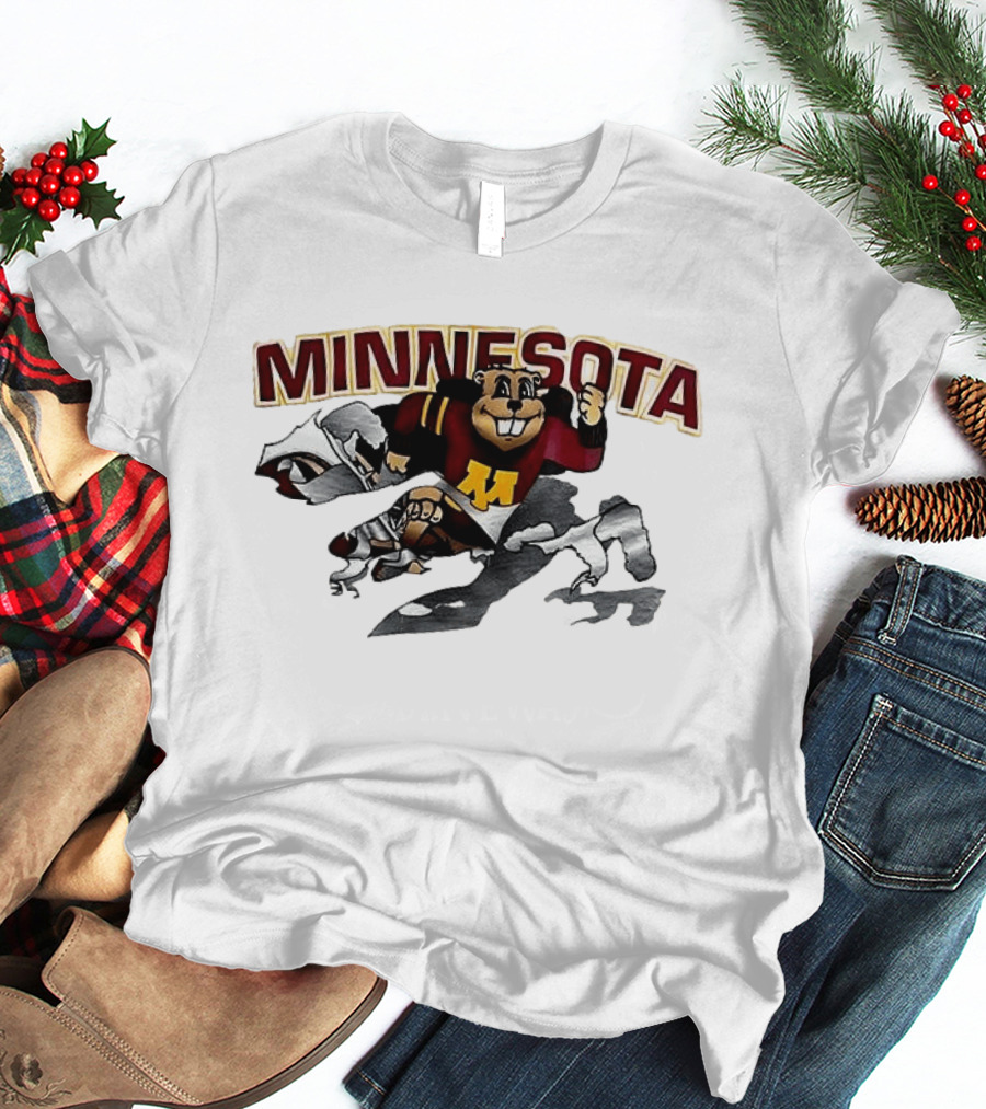 Minnesota Golden Gophers Mascot Bursting Through T-Shirt
