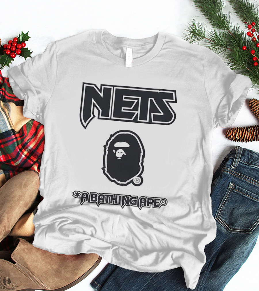 New Jersey Nets NBA A Bathing Ape Collaboration T-Shirt