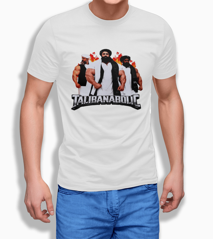 Talibanabolic Bodybuilders With Flames T-Shirt