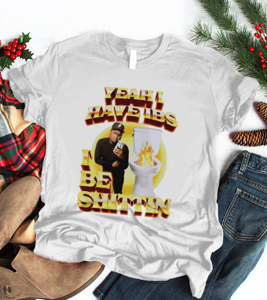 Yeah I Have IBS I Be Shittin 90s Bootleg Style With Fire Toilet And Phone Guy T-Shirt