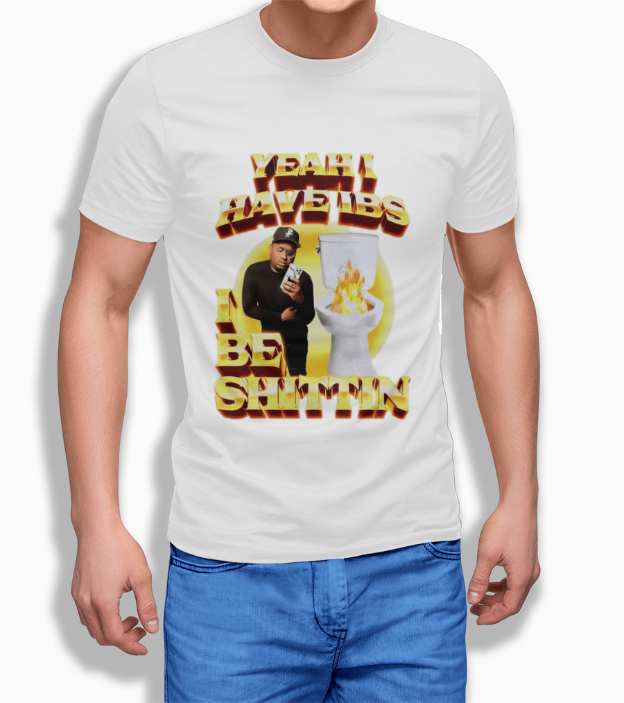 Yeah I Have IBS I Be Shittin 90s Bootleg Style With Fire Toilet And Phone Guy T-Shirt