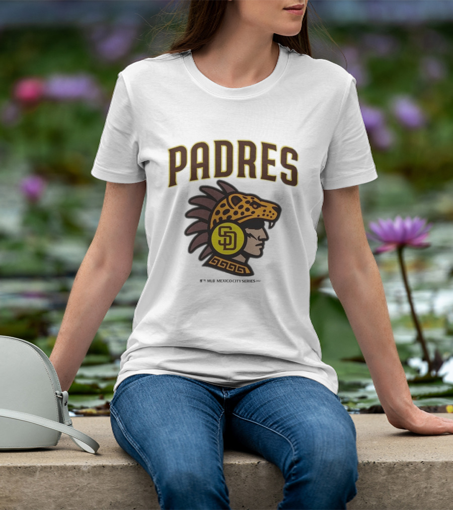 San Diego Padres MLB Mexico City Series 2026 Aztec Jaguar Warrior T-Shirt
