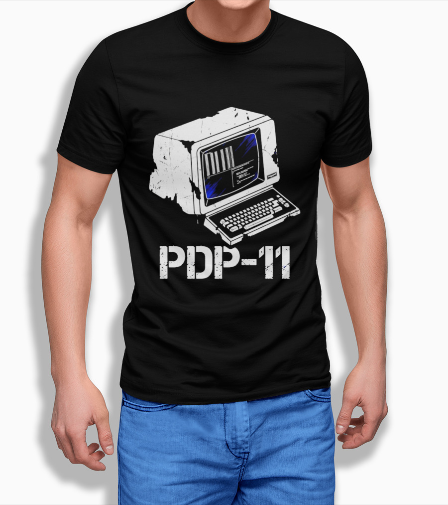 PDP 11 Vintage Computer Terminal Retro Distressed T-Shirt