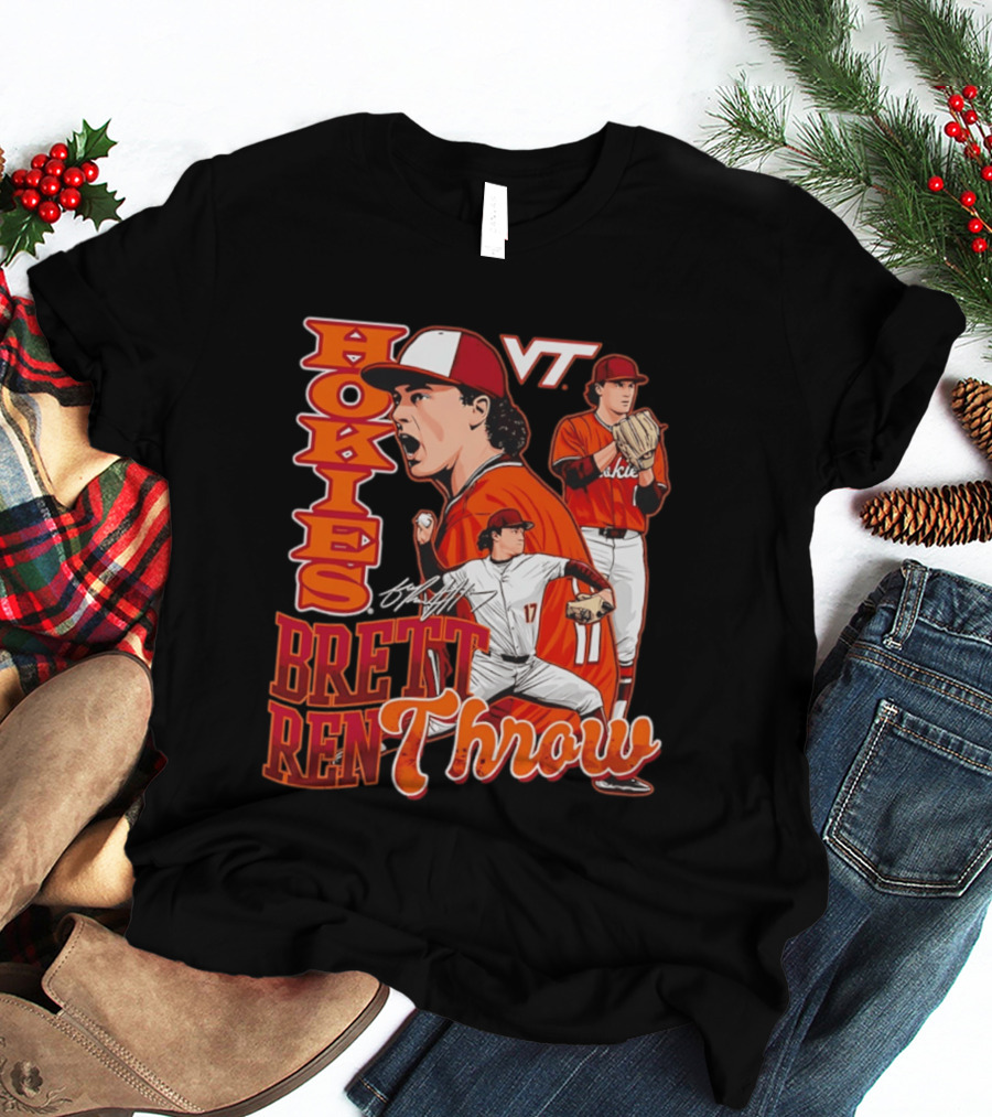 Hokies Brett Renfrow VT Baseball Brett Renthrow T-Shirt