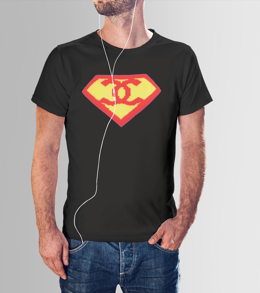 Milly Alcock Superman Yellow Red Crochet T-Shirt