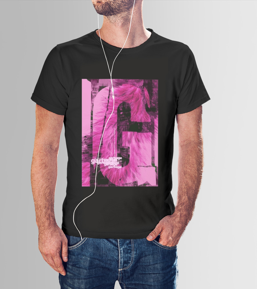 Garbage Royal Albert Hall April 2026 Tour Pink Fur T-Shirt