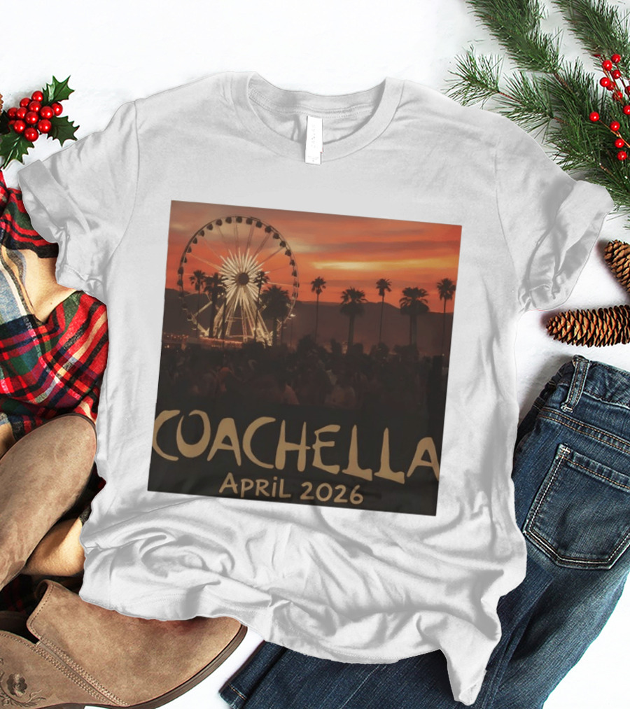 Coachella April 2026 Festival Sunset Ferris Wheel T-Shirt