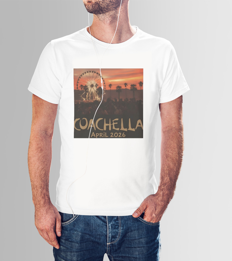 Coachella April 2026 Festival Sunset Ferris Wheel T-Shirt
