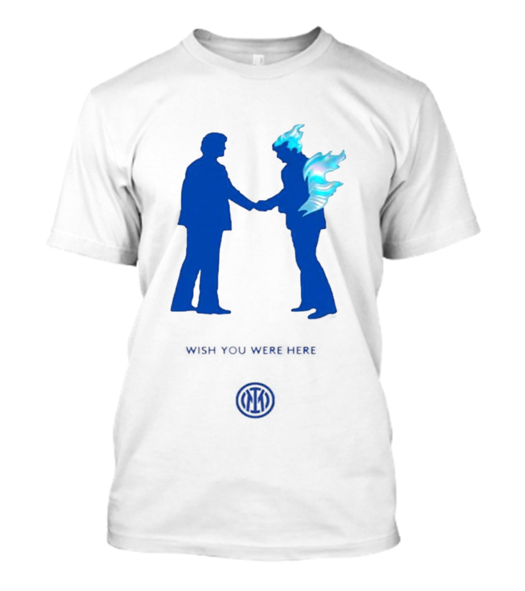 Inter Milan Pink Floyd Wish You Were Here Blue Silhouettes Iconic Collaboration T-Shirt