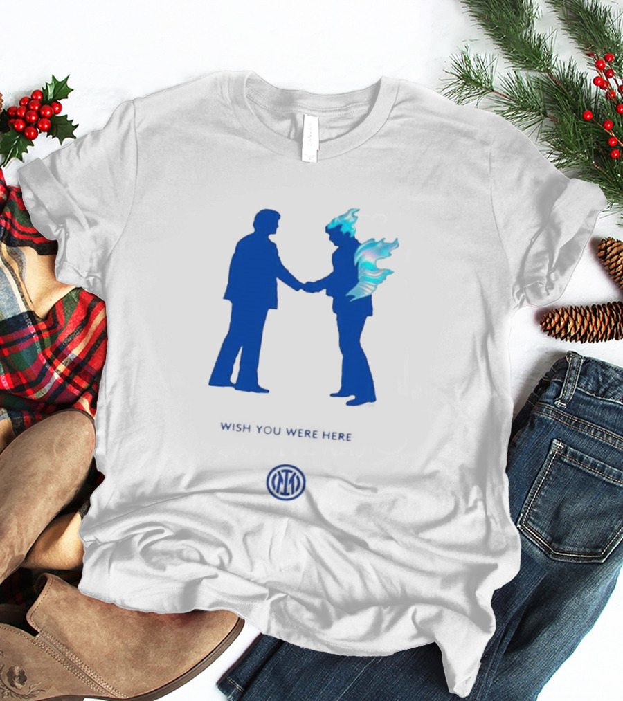 Inter Milan Pink Floyd Wish You Were Here Blue Silhouettes Iconic Collaboration T-Shirt
