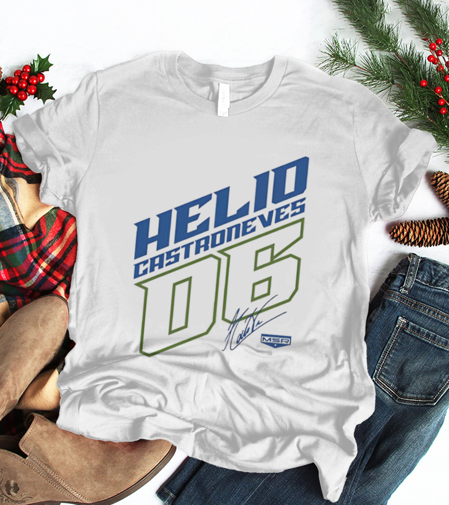Meyer Shank Racing Helio Castroneves 06 Signature T-Shirt