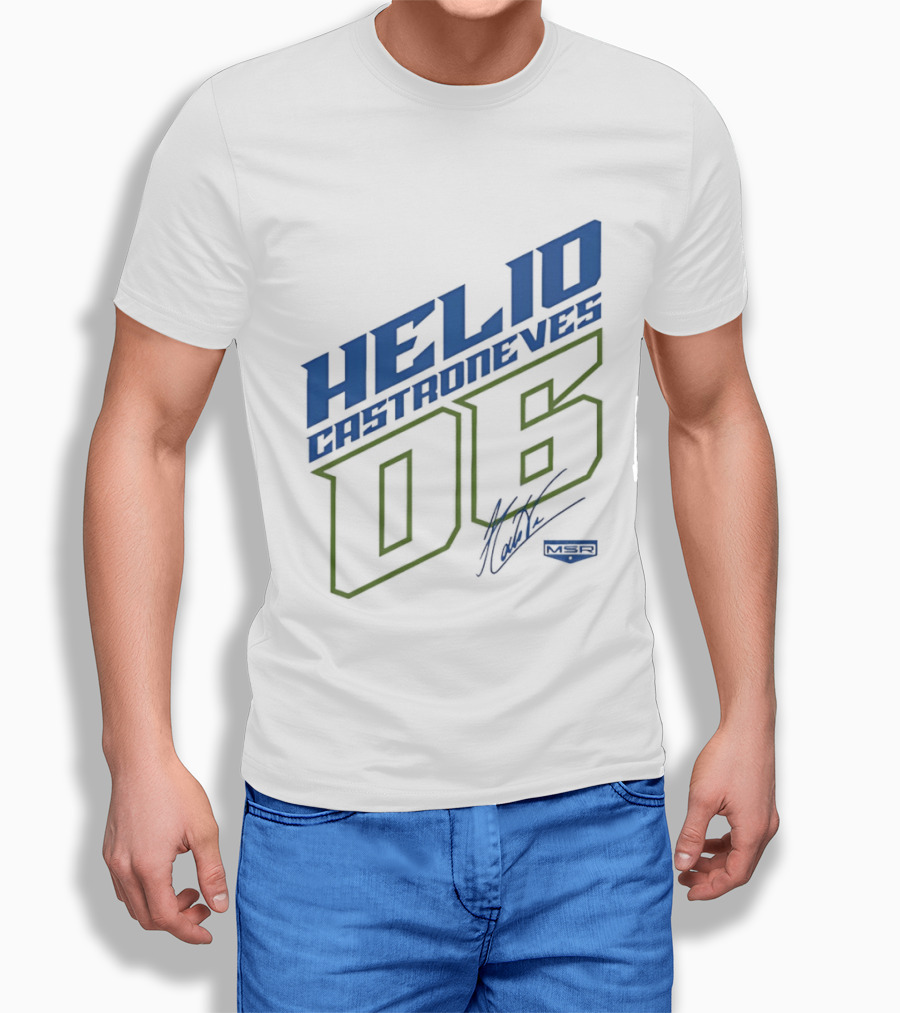 Meyer Shank Racing Helio Castroneves 06 Signature T-Shirt