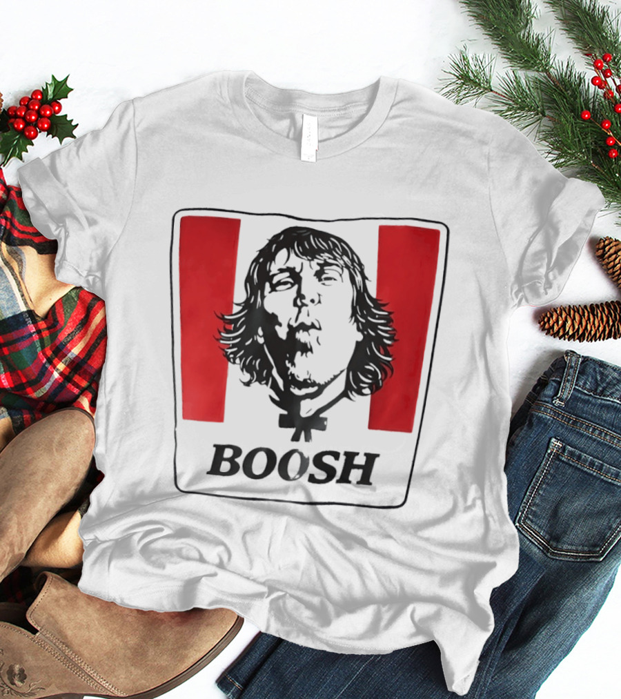 The Mighty Boosh Boosh Face Red Stripes T-Shirt