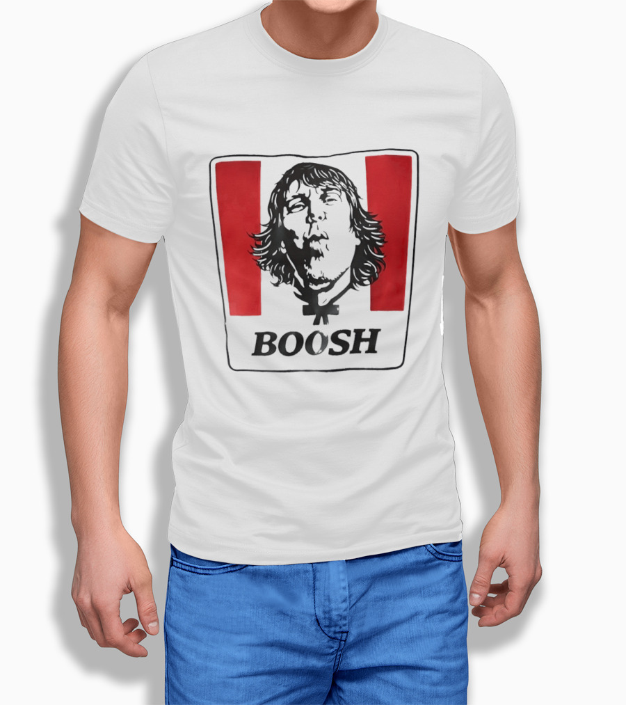 The Mighty Boosh Boosh Face Red Stripes T-Shirt