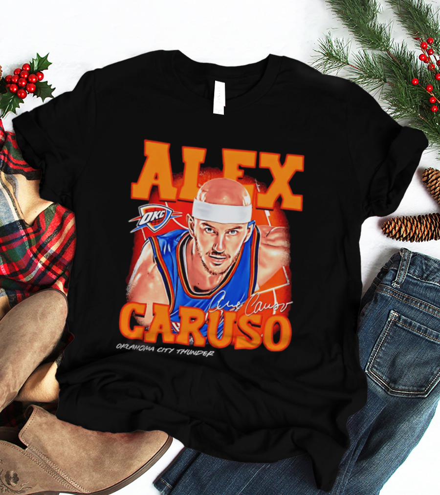 Alex Caruso Oklahoma City Thunder OKC Basketball Airbrush T-Shirt