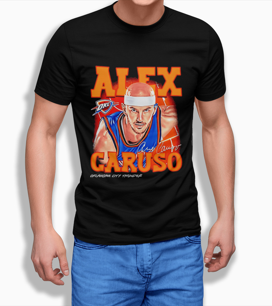 Alex Caruso Oklahoma City Thunder OKC Basketball Airbrush T-Shirt