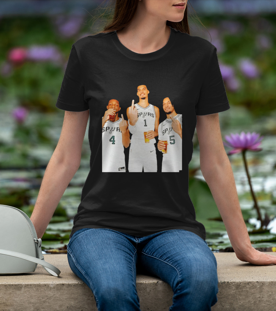 San Antonio Spurs Trinity Beers And Middle Finger Gesture T-Shirt