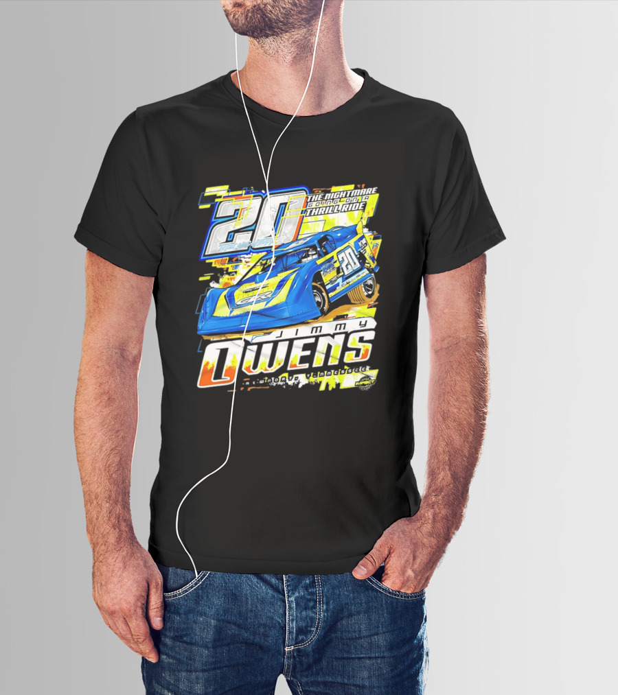 Jimmy Owens Racing 20 Nightmare Going On A Thrill Ride T-Shirt