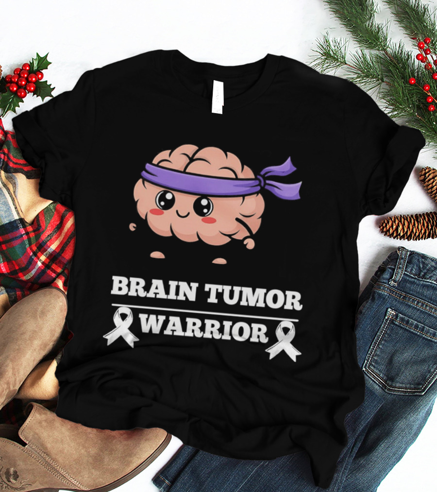 Brain Tumor Warrior Awareness Hope Strength Survivor T-Shirt