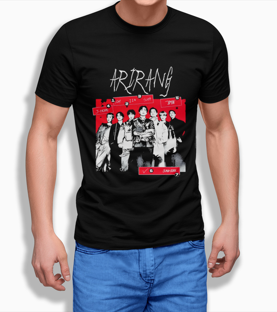 Arirang 2026 J Hope RM Jin Suga Jimin Jung Kook T-Shirt