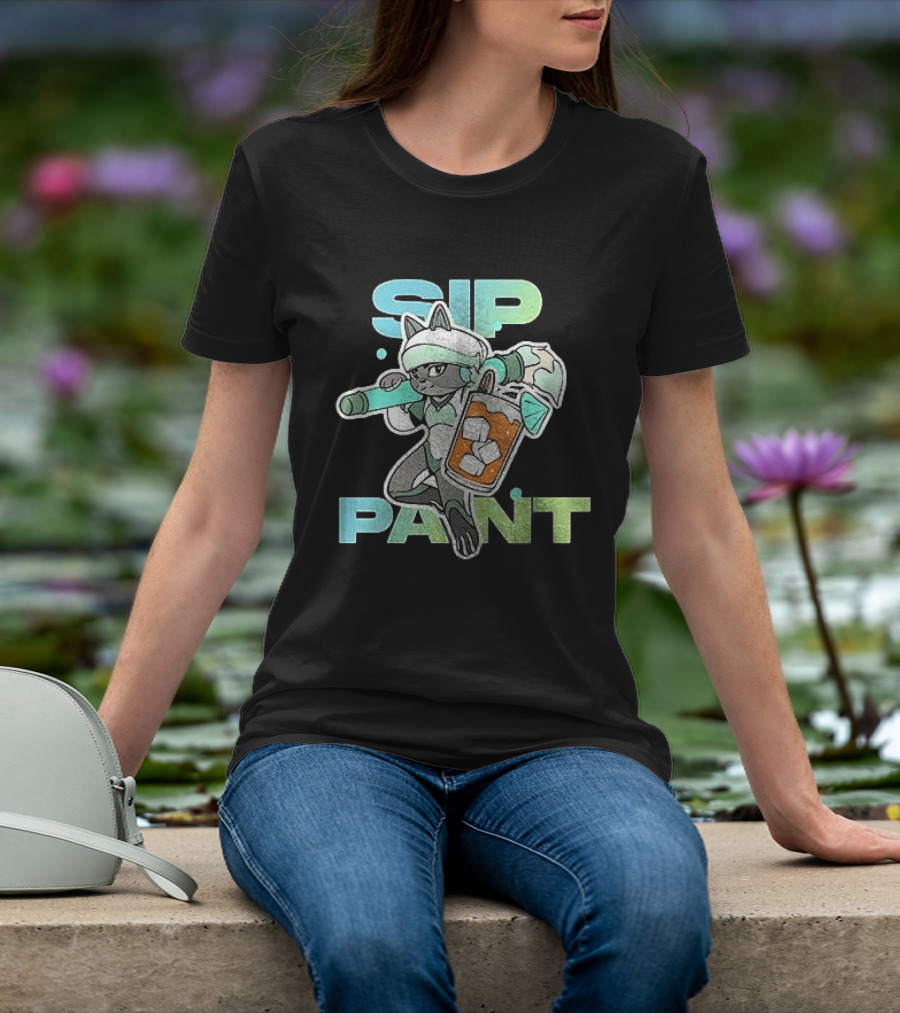 Sip Paint Ice Cool Character With Paint Roller T-Shirt