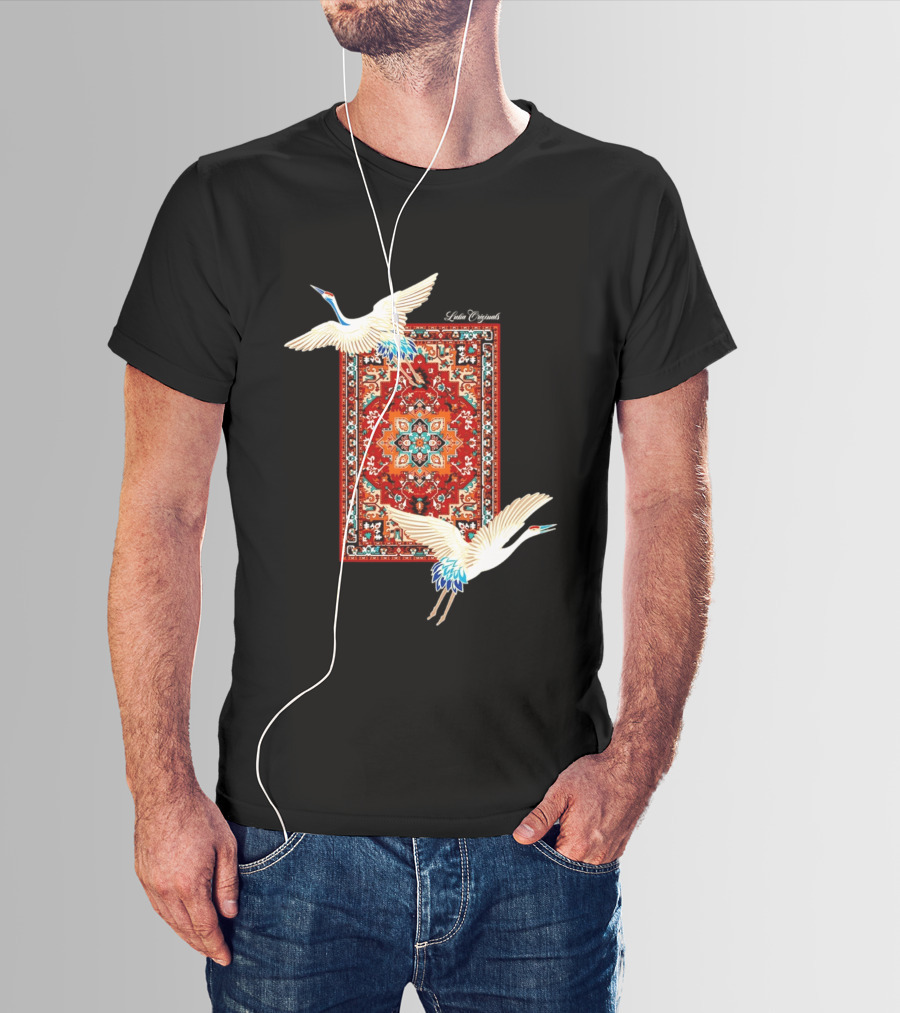Fly Your Own Way Oriental Crane Carpet T-Shirt