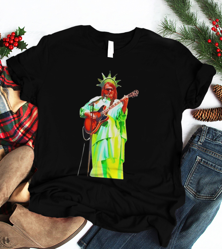 Randy Crabtree Widespread Panic Statue Of Liberty Guitarist T-Shirt