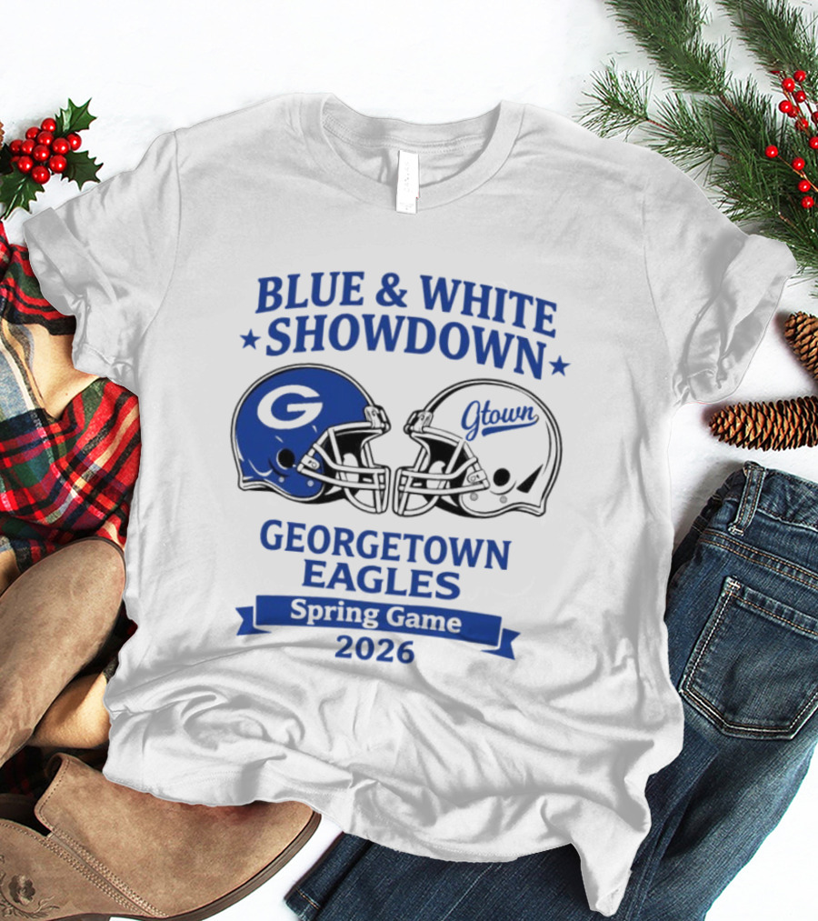 Blue And White Showdown Georgetown Eagles Spring Game 2026 T-Shirt