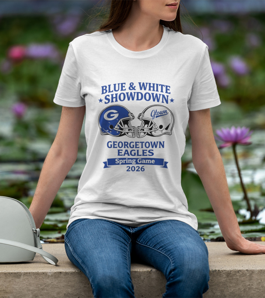Blue And White Showdown Georgetown Eagles Spring Game 2026 T-Shirt