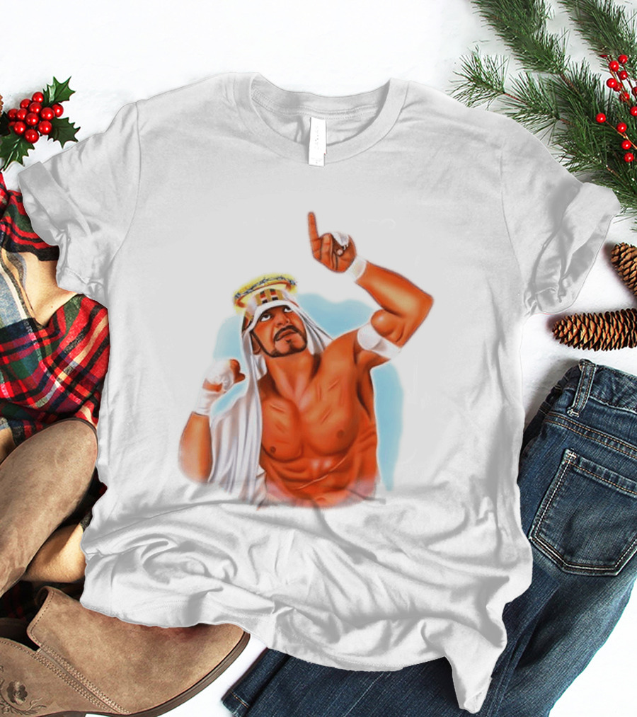 Sabu Airbrush Professional Wrestling Legend Iconic Pose T-Shirt