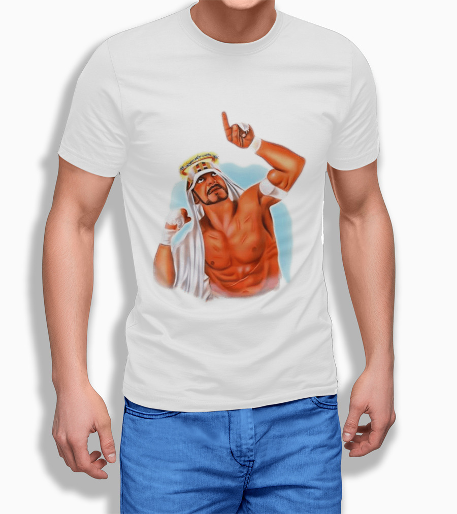 Sabu Airbrush Professional Wrestling Legend Iconic Pose T-Shirt