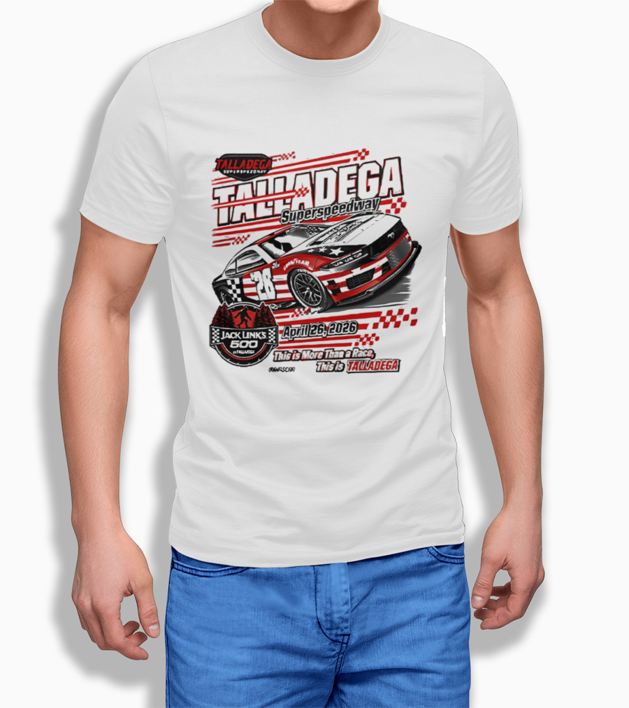 Talladega Superspeedway 2026 Jack Links 500 April Event Racing 28 Car T-Shirt