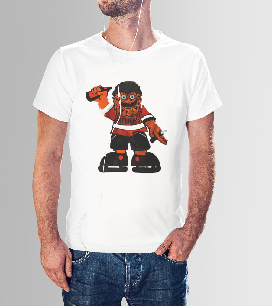 Gritty Philadelphia Flyers Hockey Club Ortliebs Mascot Pose T-Shirt