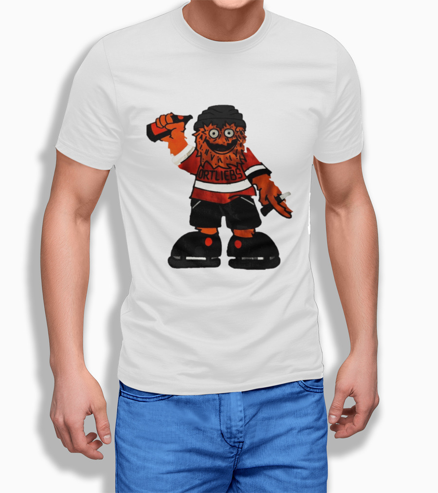 Gritty Philadelphia Flyers Hockey Club Ortliebs Mascot Pose T-Shirt