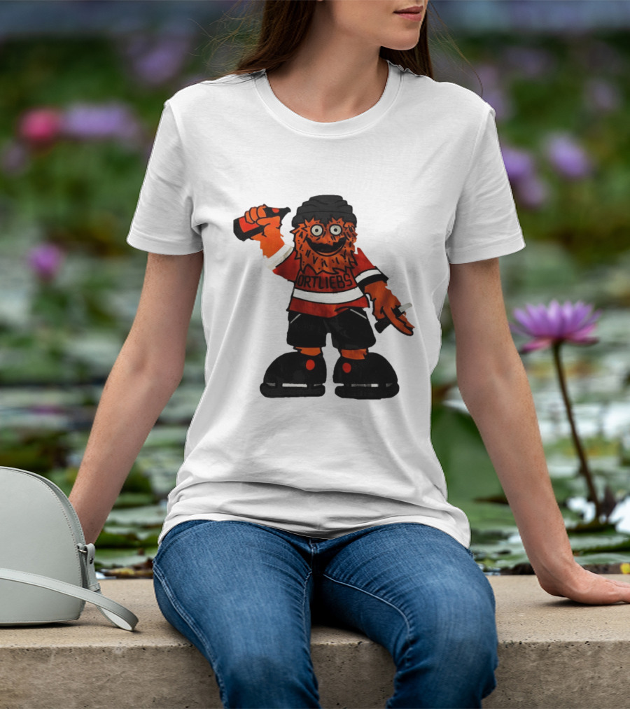 Gritty Philadelphia Flyers Hockey Club Ortliebs Mascot Pose T-Shirt